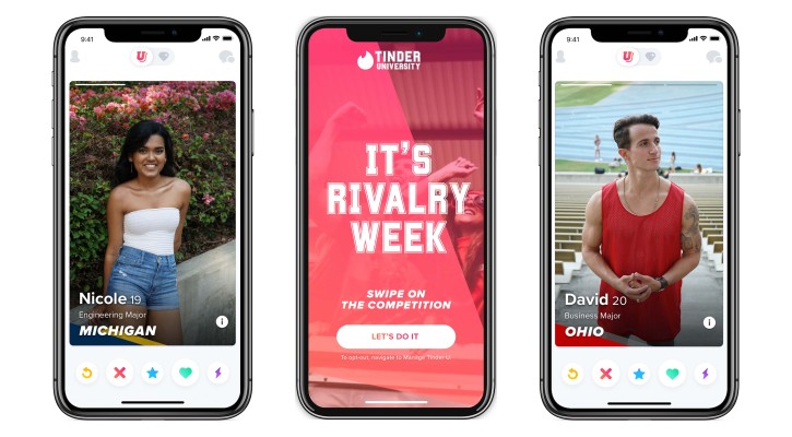 Con 'Rivals Week', Tinder prueba una expansión de su Tinder U de buen rendimiento