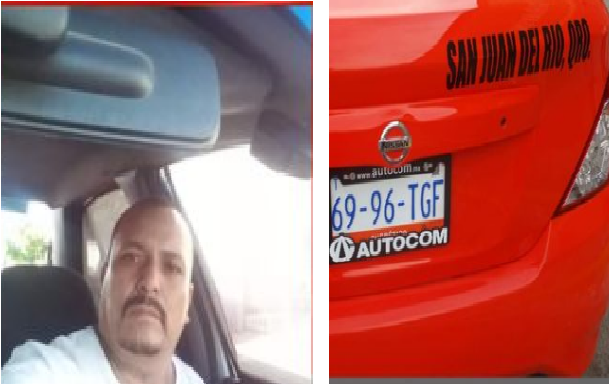Desaparecido taxista con todo y su unidad, lleva tres días sin aparecer, en San Juan del Río