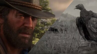 El buitre de Red Dead Redemption 2 queda graciosamente atrapado debajo de un cadáver