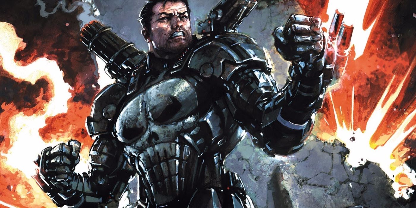 El casco de la máquina de guerra de Punisher es una obra maestra de fan art