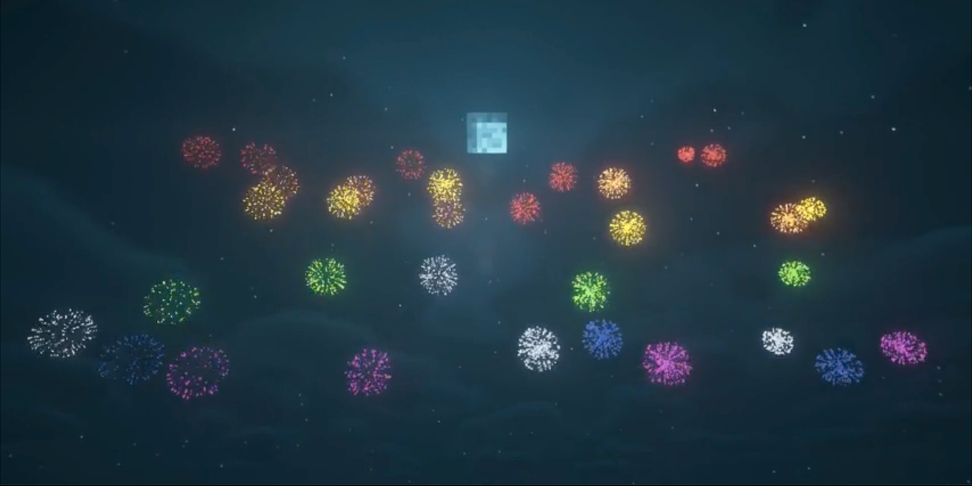 El colorido espectáculo de fuegos artificiales de Minecraft comienza en 2022
