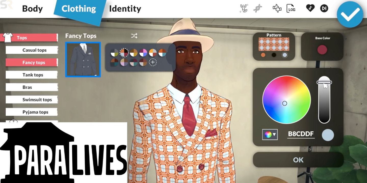 El creador de personajes de Paralives similar a los Sims presenta la rueda de colores de Sims 3