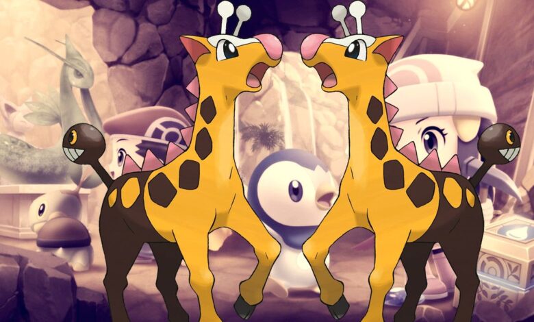 El jugador Pokémon BDSP obtiene dos Girafarigs en órbita perfecta