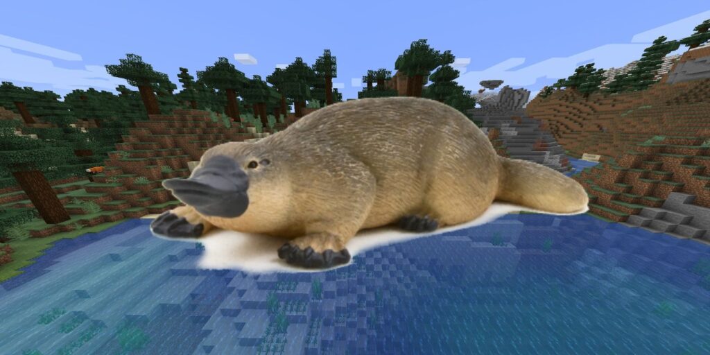 El jugador de Minecraft convierte a los ajolotes en adorables criaturas de ornitorrincos