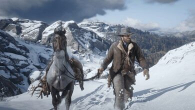 El jugador de RDR2 lleva a Arthur y Dutch en un paseo en canoa de trineo extremo