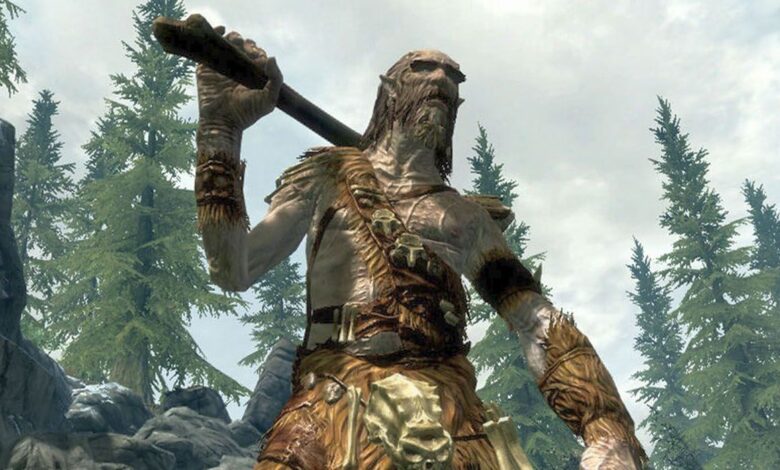 El jugador de Skyrim recibe ayuda en la batalla de un gigante en un video hilarante