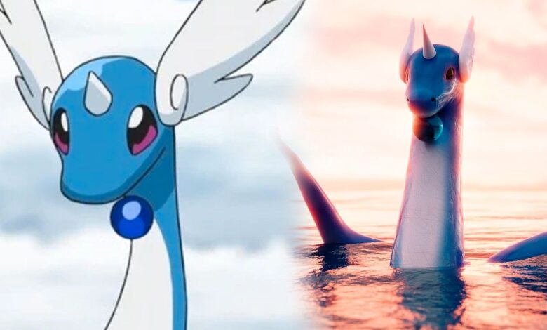 El modelo 3D de Dragonair de los fanáticos de Pokémon parece una foto de vida silvestre de la vida real