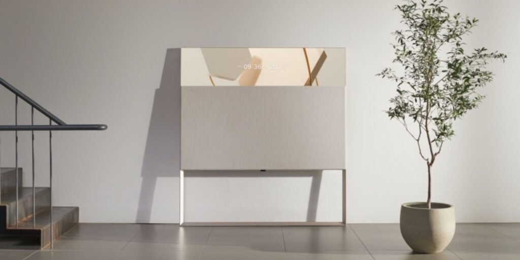 El nuevo televisor OLED Evo de LG se oculta cuando lo apagas