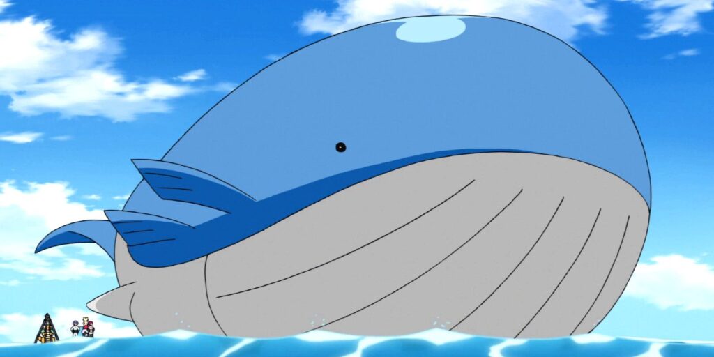 El video de Pokémon Brilliant Diamond Wailord muestra el tamaño real de Pokémon