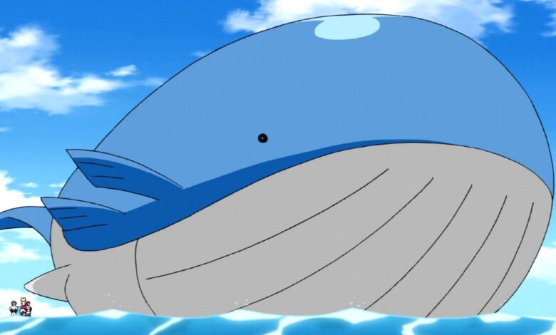 El video de Pokémon Brilliant Diamond Wailord muestra el tamaño real de Pokémon