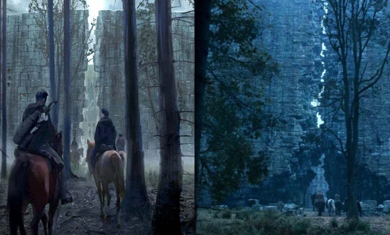 Escenas de la rueda del tiempo de Amazon comparadas con el arte conceptual original