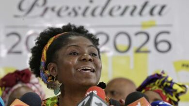 Francia Marquez se presenta como candidata del Polo Democrático a las elecciones de Colombia, el 16 de diciembre.