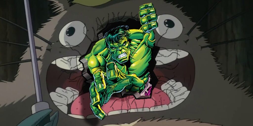 Hulk es destrozado por Totoro en el hilarante arte de Ryan Ottley