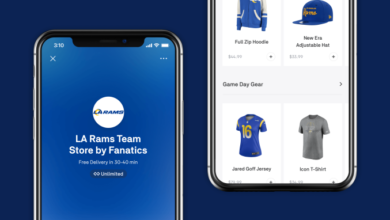 LA Rams, Fanatics y Postmates se coordinan en una ventana emergente a pedido