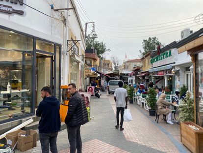 Centro de Nicosia en el lado de la República Turca del Norte de Chipre.