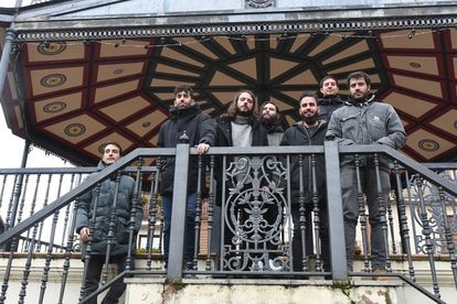 Los miembros de La M.O.D.A. en Pradoluengo (Burgos), el pasado 10 de diciembre.