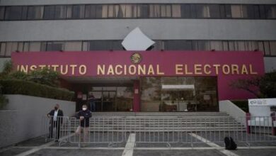 La sede del INE este domingo en Ciudad de México.