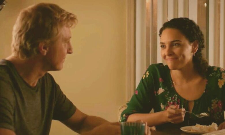 La actriz de la cuarta temporada de Cobra Kai se burla de la relación de 2nd Chance de Johnny y Carmen