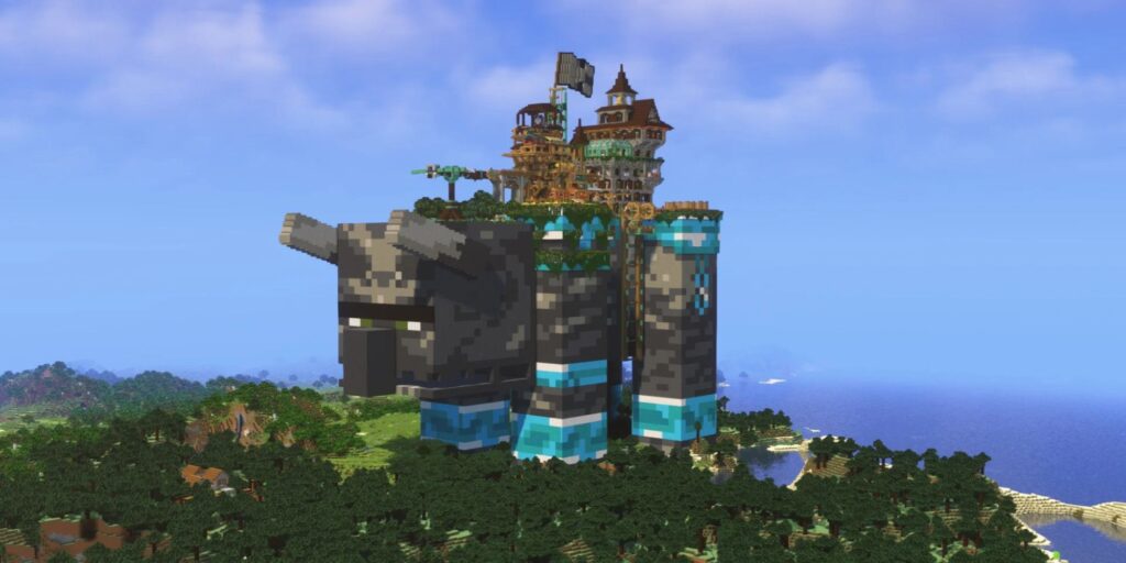La construcción masiva de Minecraft Ravager tiene una base completa en la parte posterior