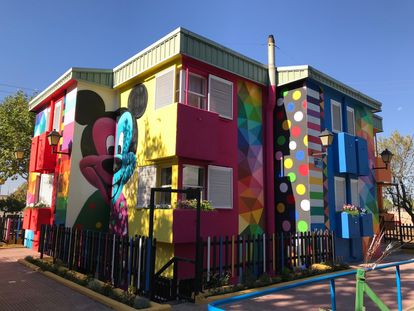 El hogar social para menores y centro educativo Ciudad-Escuela de los Muchachos (CEMU) situado en Leganés (Madrid), tras la reforma efectuada por Disney y Leroy Merlin/ CEDIDA LEROY MERLIN