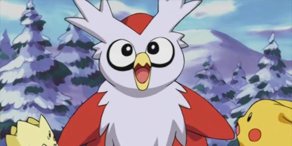 La tarjeta 3D Delibird Shadowbox de Pokémon Fan revitaliza su forma original