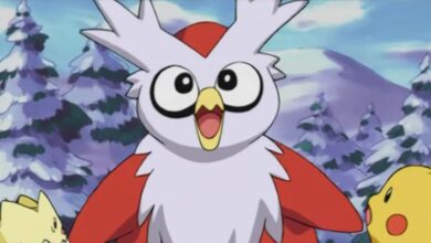 La tarjeta 3D Delibird Shadowbox de Pokémon Fan revitaliza su forma original