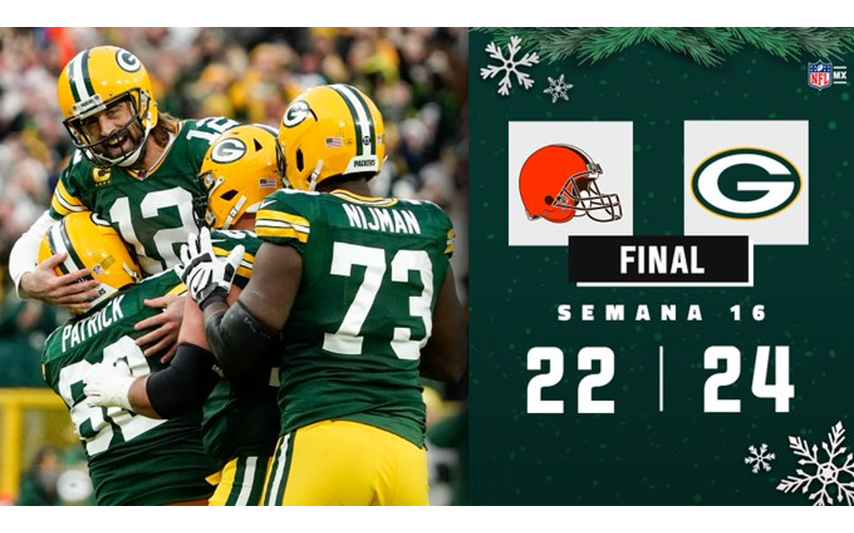 NFL: Tiene Aaron Rodgers histórica actuación y Green Bay logra cerrada victoria ante Cleveland | Resultados