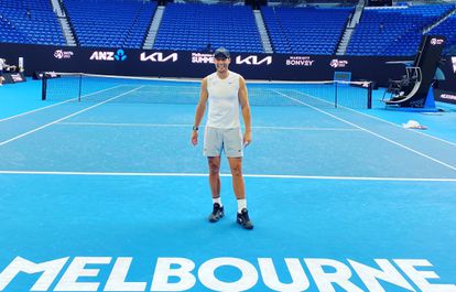 Nadal, en la pista central de Melbourne Park / @RAFAELNADAL.