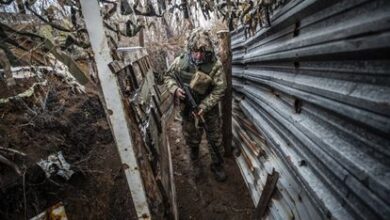 Un soldado ucranio en la línea de frente del Donbás, cerca de la ciudad de Avdiivka, a principios de mes.