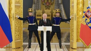 El presidente ruso, Vladímir Putin, durante un discurso en el Kremlin, en Moscú, el miércoles 1 de diciembre.