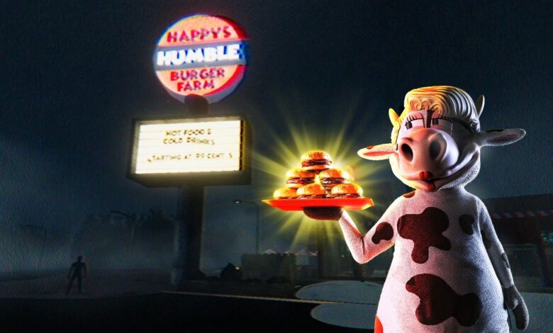 Revisión de Happy's Humble Burger Farm: carnoso, espeluznante y muy divertido