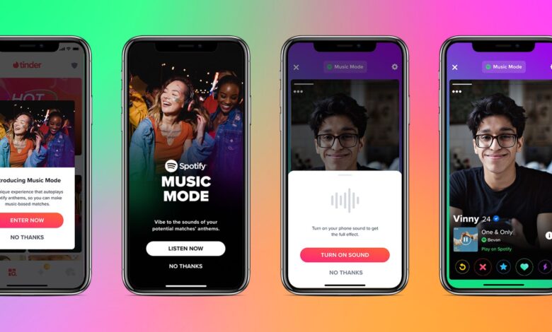 Tinder y Spotify se unen para una nueva característica extraña