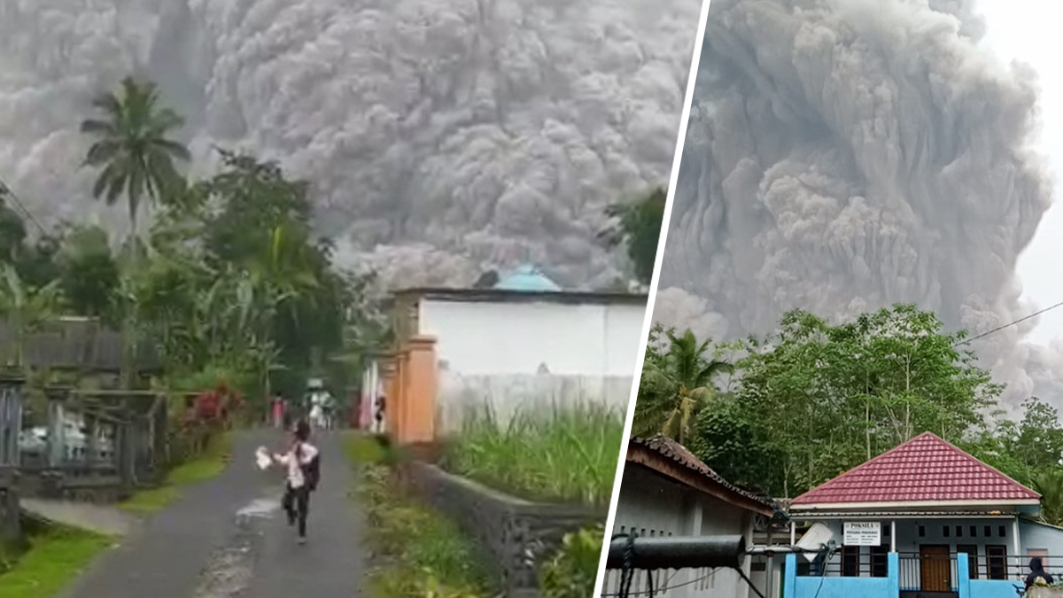 Volcán Semeru lanza avalancha de ceniza caliente sobre pueblos en Indonesia; hay un muerto