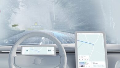 Volvo quiere mantener los ojos del conductor en la carretera con esta pantalla de visualización frontal