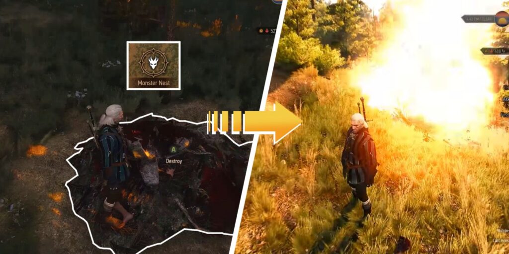 Witcher 3: Cómo destruir los nidos de monstruos