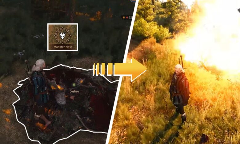 Witcher 3: Cómo destruir los nidos de monstruos