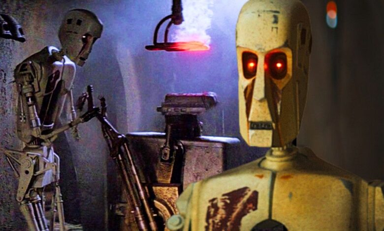 ¿Quién expresa el droide torturador en el libro de Boba Fett?