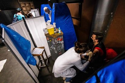 Vacunación contra la covid en Berlín (Alemania) el 8 de enero.