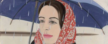Detalle de 'Blue Umbrella 2', de Alex Katz.