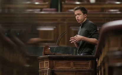 El líder de Más País, Íñigo Errejón, en un pleno del Congreso, este septiembre.