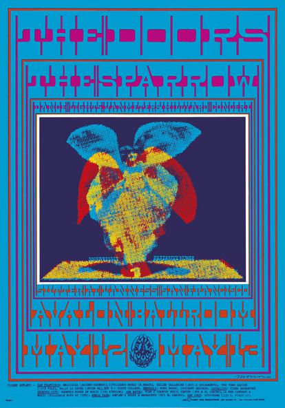 Cartel diseñado por el artista Víctor Mosxoso, 'Annabelle’s
Butterfly Dance', de 1967.