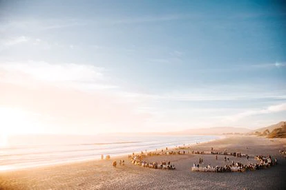 Cena en la playa de Stinson, al norte de San Francisco (EE UU), donde se avistan ballenas.