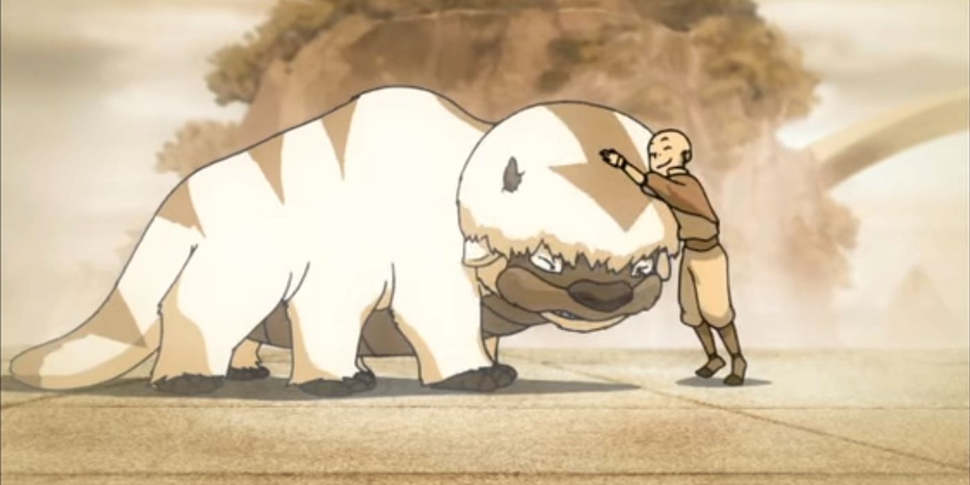 Aang y Appa vuelan por encima de las nubes en el impresionante arte de Avatar: Last Airbender