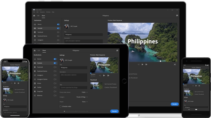 Adobe presenta Project Rush, su nuevo editor de video todo en uno