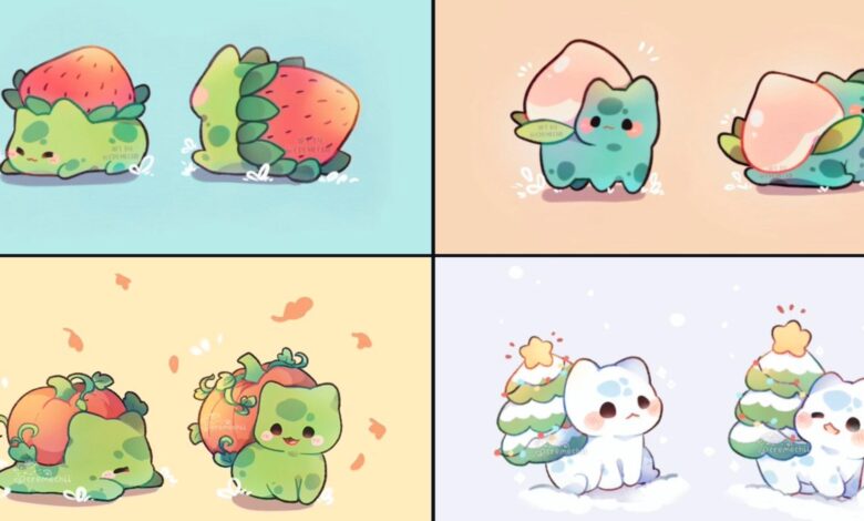 Artista de Pokémon muestra adorables pinturas de Bulbasaur de temporada