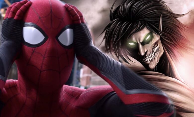 Attack on Titan, Eren Jaeger se convierte en Spider-Man en un nuevo y espectacular Fanart