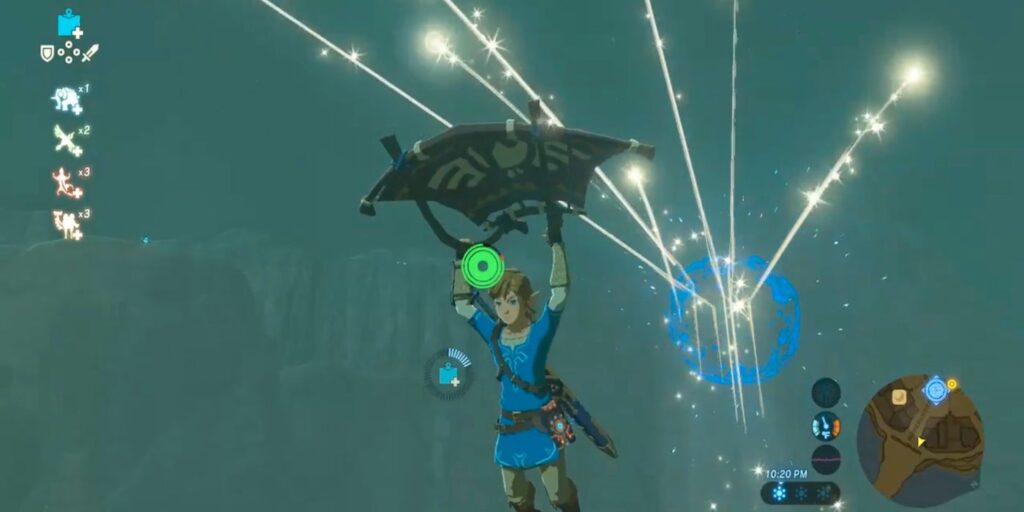 BOTW Player celebra el año nuevo con fuegos artificiales usando las escalas de Farosh