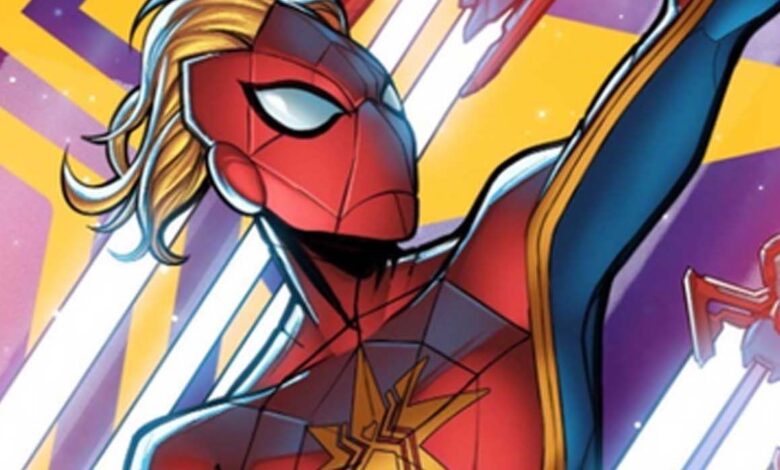 Capitana Marvel se convierte en Spider-Man en una impresionante portada de Marvel
