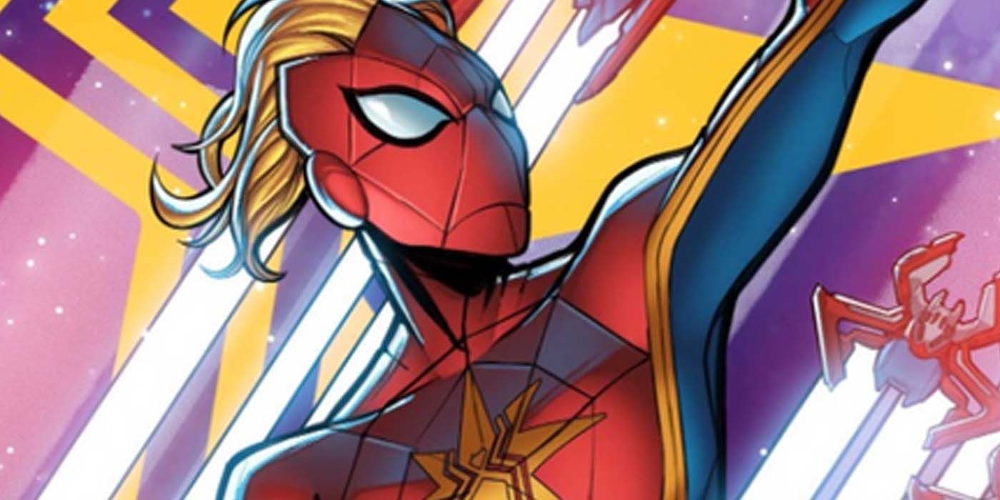 Capitana Marvel se convierte en Spider-Man en una impresionante portada de  Marvel – La Neta Neta