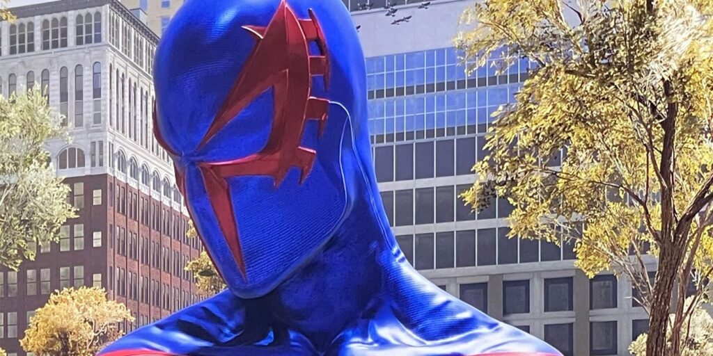 Captura de pantalla de Spider-Man PS5 indistinguible de un cosplay real
